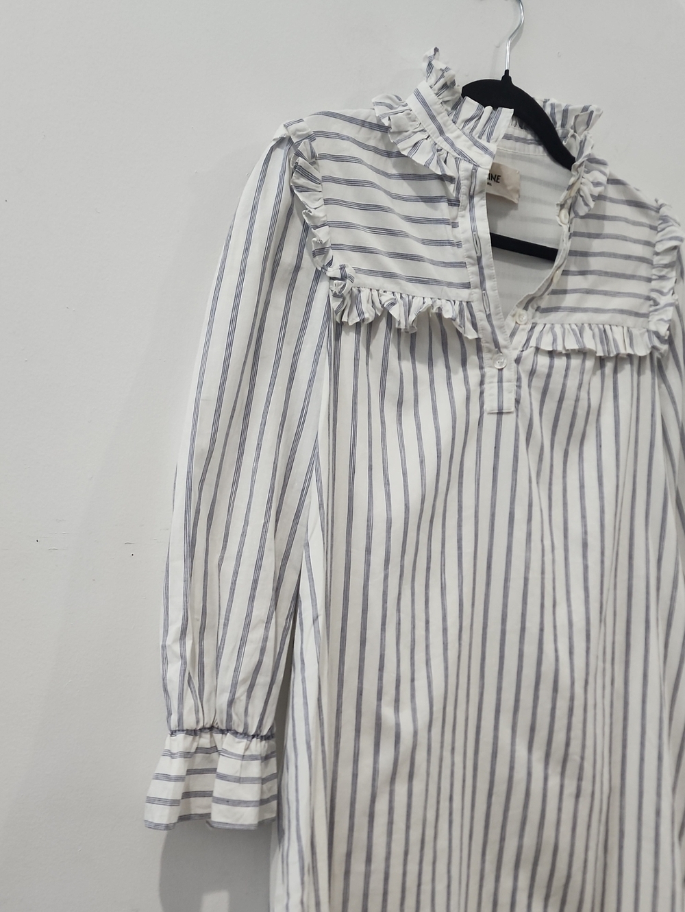 Celine Striped Ruffle Dresss - Picture 3 of 13